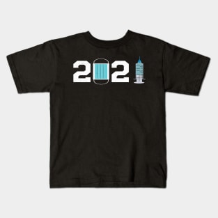 2021 mask and vaccine Kids T-Shirt